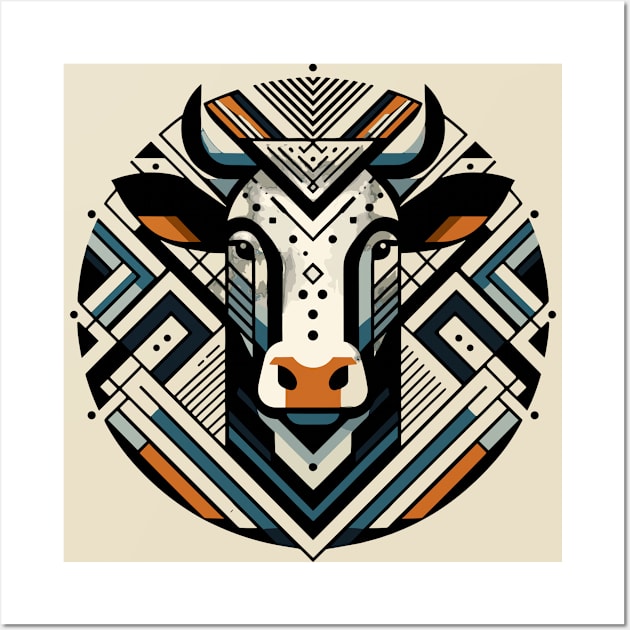 Abstract Animal Cow 4 Wall Art by sapphire seaside studio